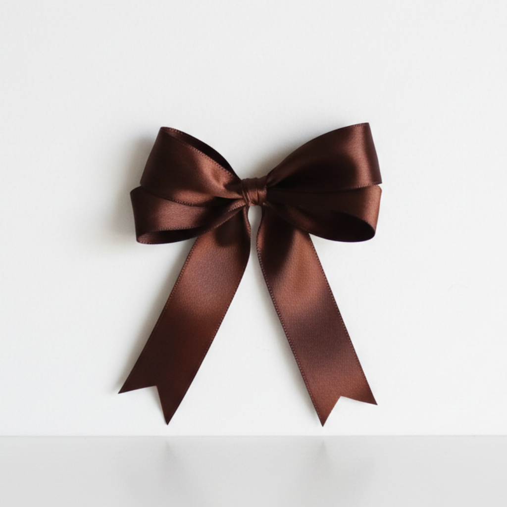 Atlasová stuha 24 mm – hnědá – dekorace, mašle, aranžmá